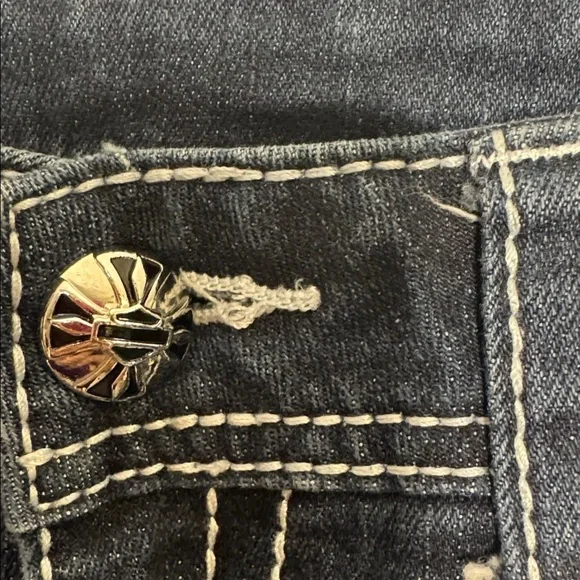 Harley Davidson Flare Boot Denim mid Rise Jeans size 6 - Picture 2 of 6